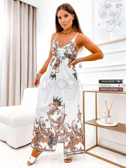 Biele dlhé vzorované šaty-285995-31