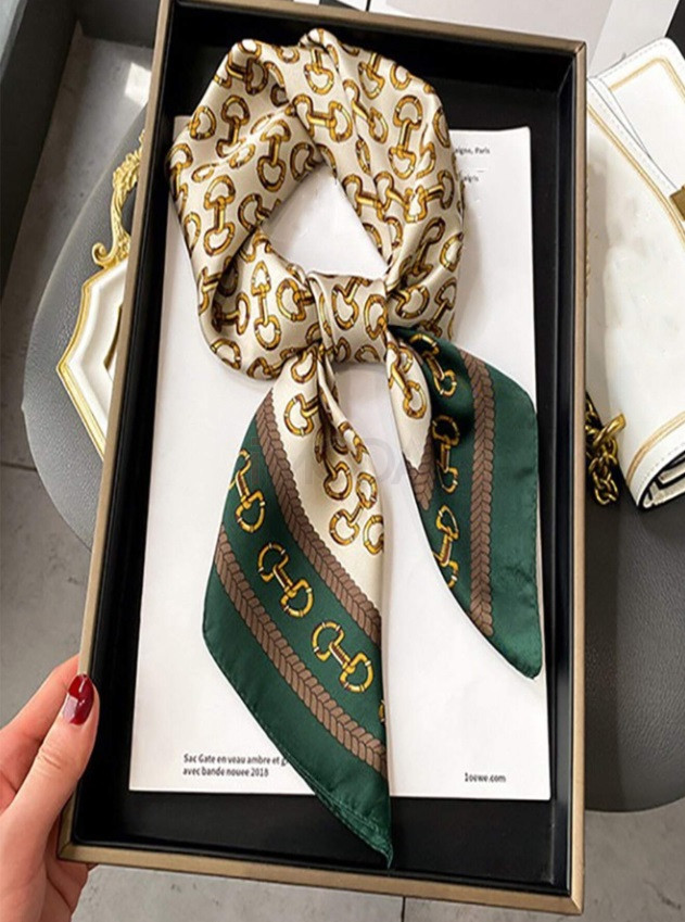 Zelená vzorovaná šatka-306646-35