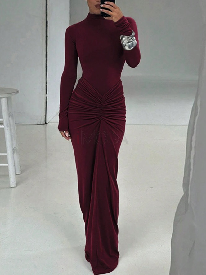 Bordové elegantné šaty-314327-312