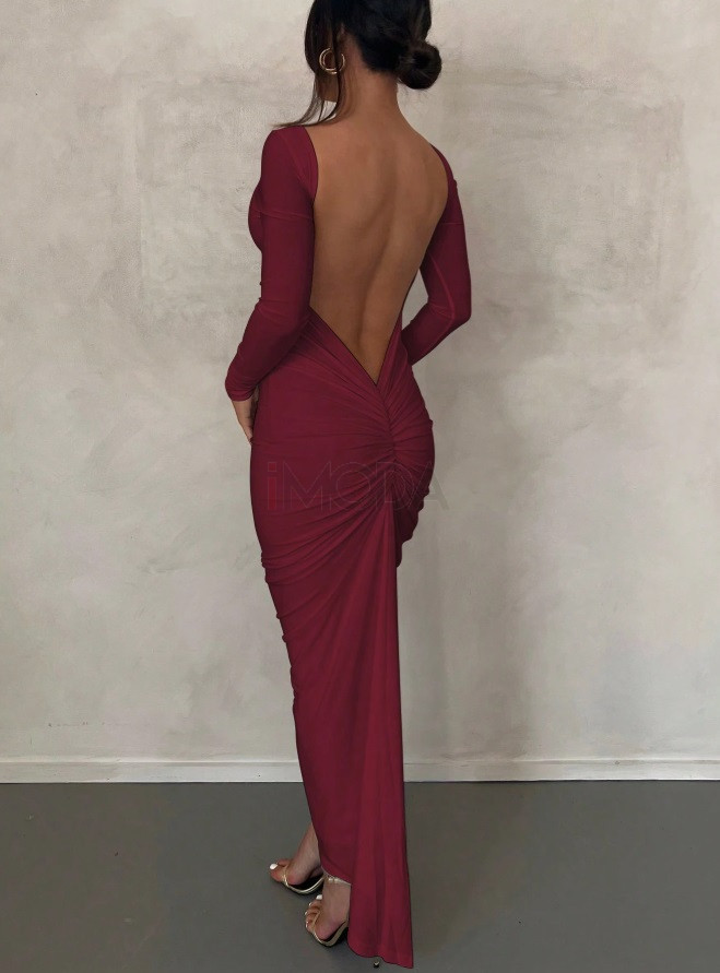 Bordové elegantné šaty-314332-314