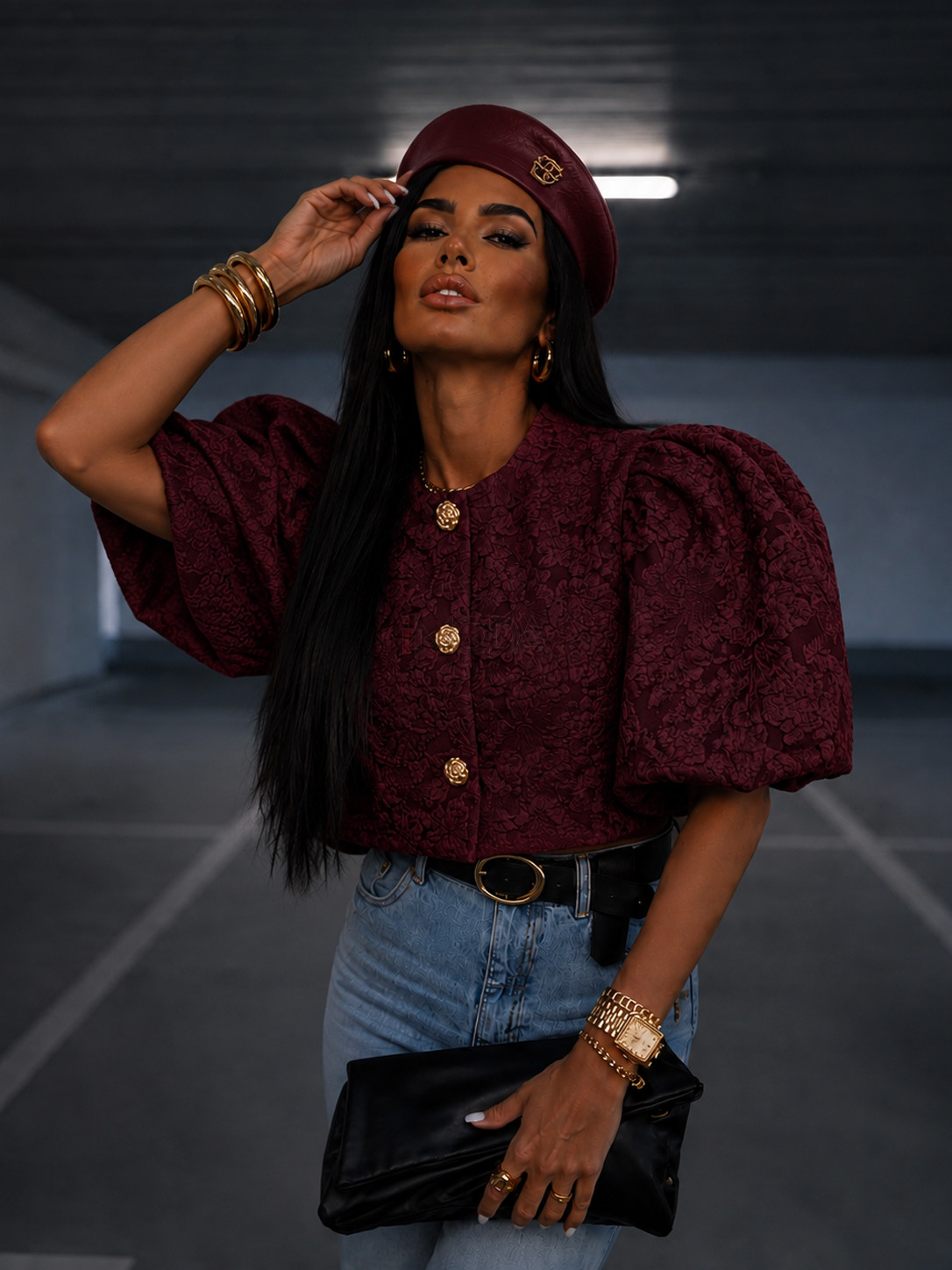 Bordo PUFFY top-329912-34