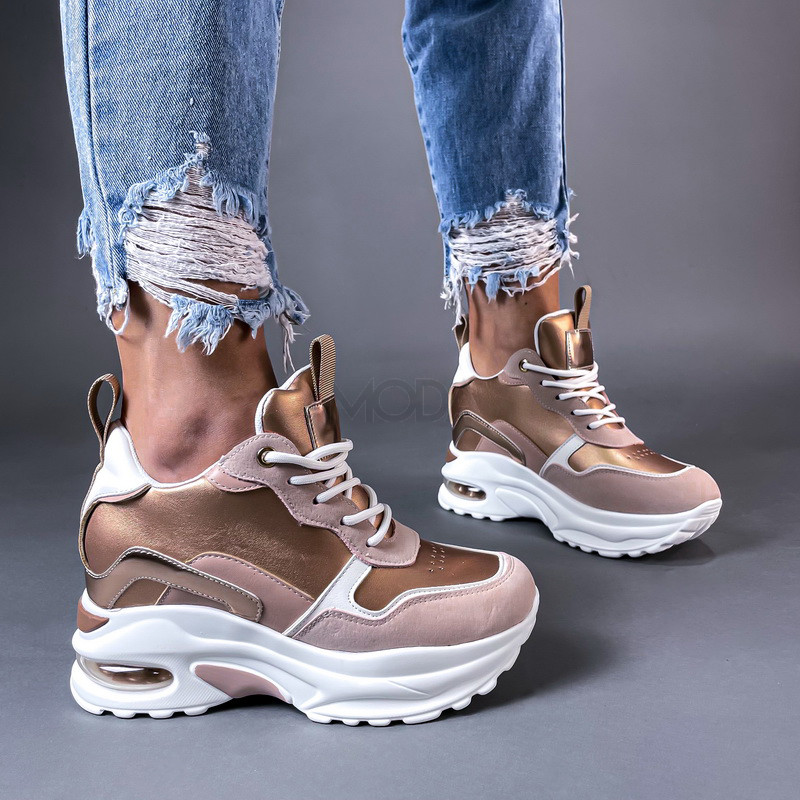 Champagne tenisky na platforme-260868-35