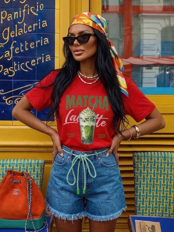 Červené tričko MATCHA-329674-31