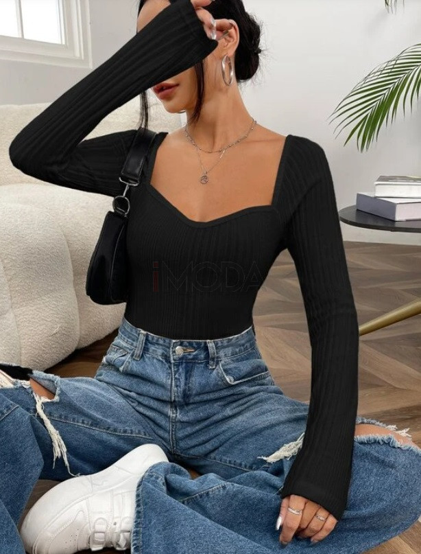 Čierny top s dlhým rukávom-294349-32