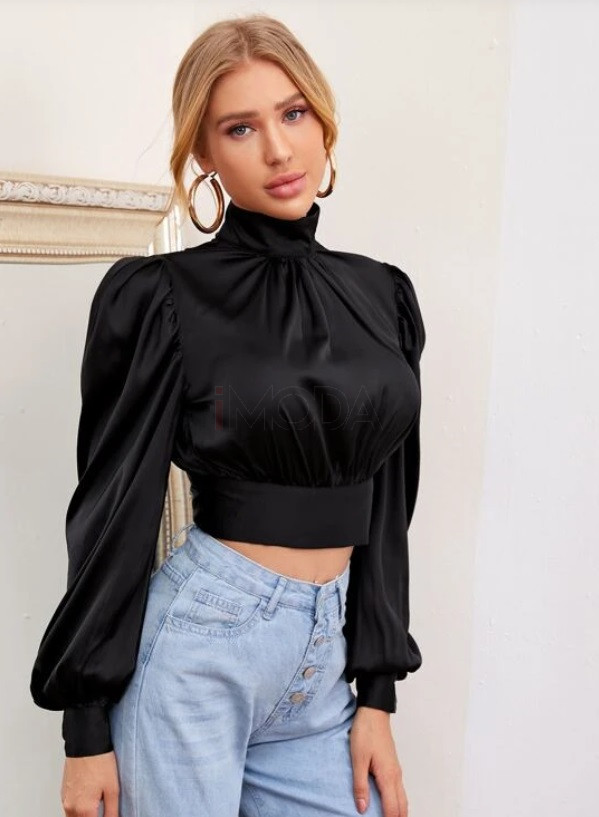 Saténový top s holým chrbtom-294371-33