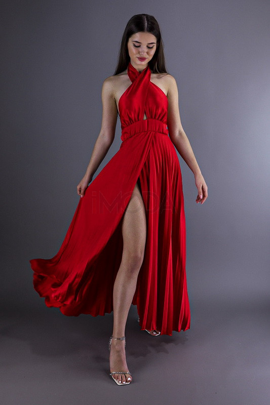 Červené dlhé saténové šaty-267336-37