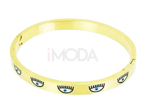 Dámsky oceľový náramok Evil eye-311711-38