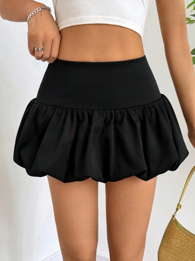 Čierna kraťasová sukňa PUFFY-307877-31