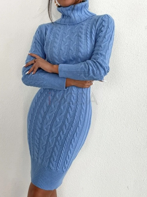 Modré svetrové šaty-275605-312