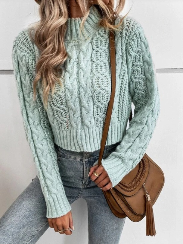 Zelený pletený sveter-297278-32