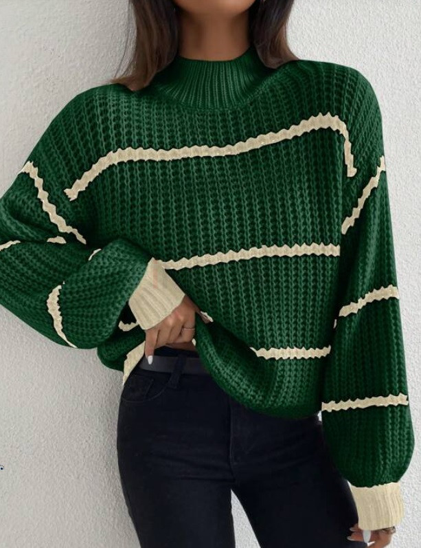 Zelený pletený sveter-297274-34
