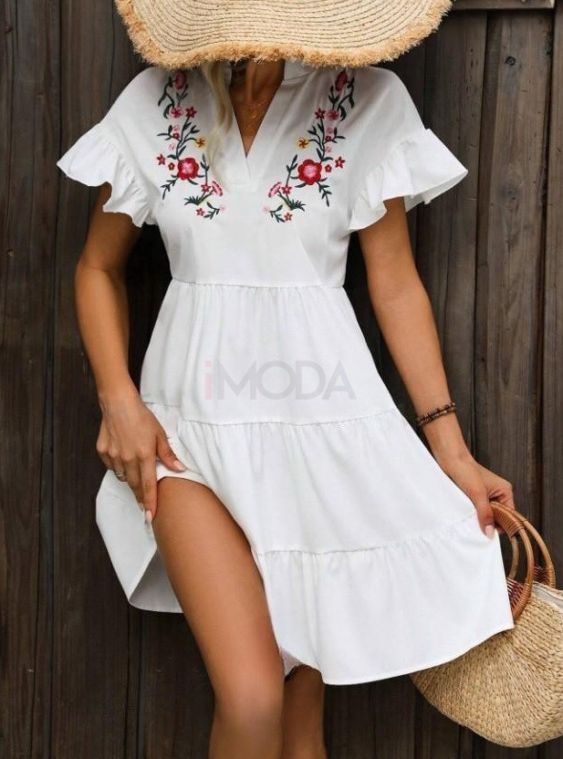 Biele šaty s výšivkou-302426-33