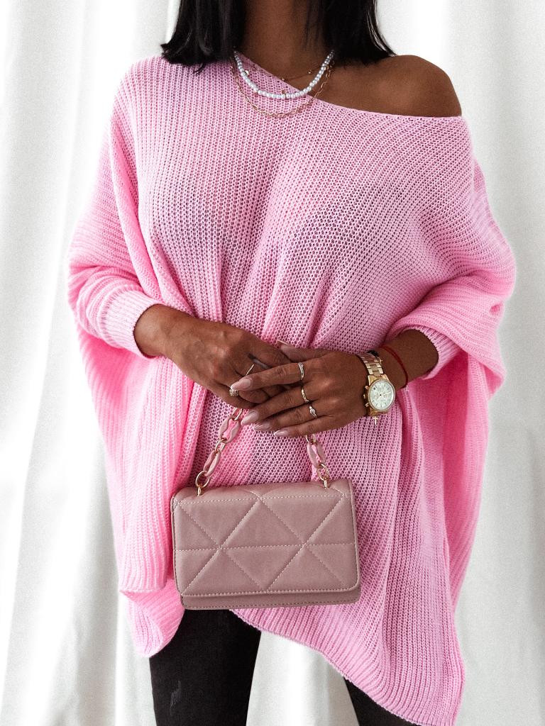 Ružový oversize sveter-274324-31