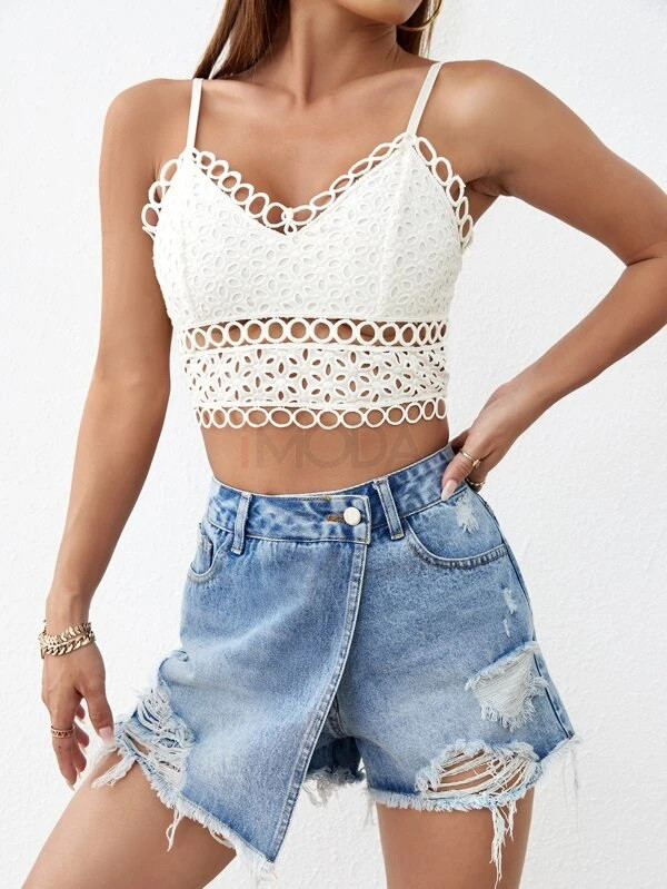 Rifľové potrhané kraťasy-283629-39