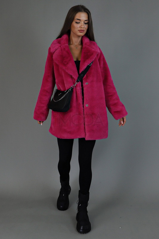 Ružový kožušinový kabát-275474-35