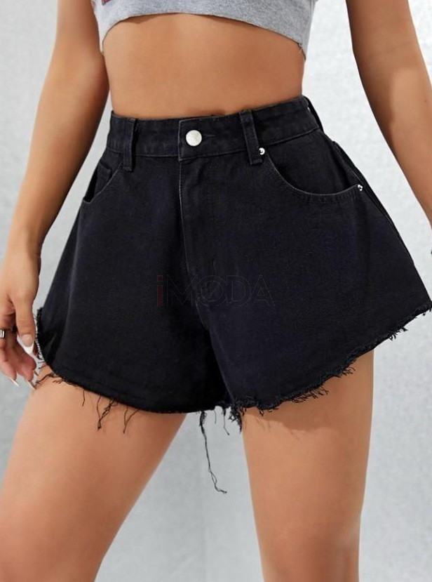 Čierne rifľové kraťasy-302613-32