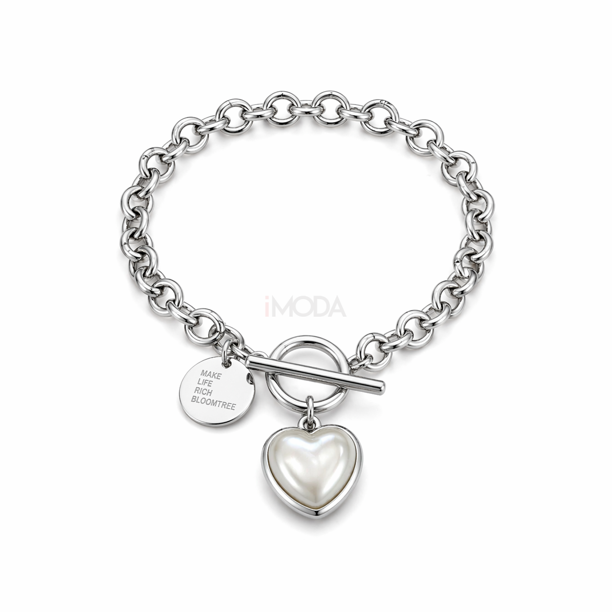 Dámsky oceľový náramok s príveskom-316263-33