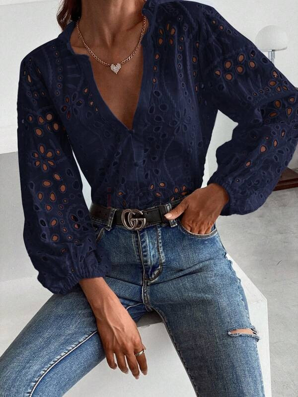 Tmavomodrá madeirová blúzka-288287-33