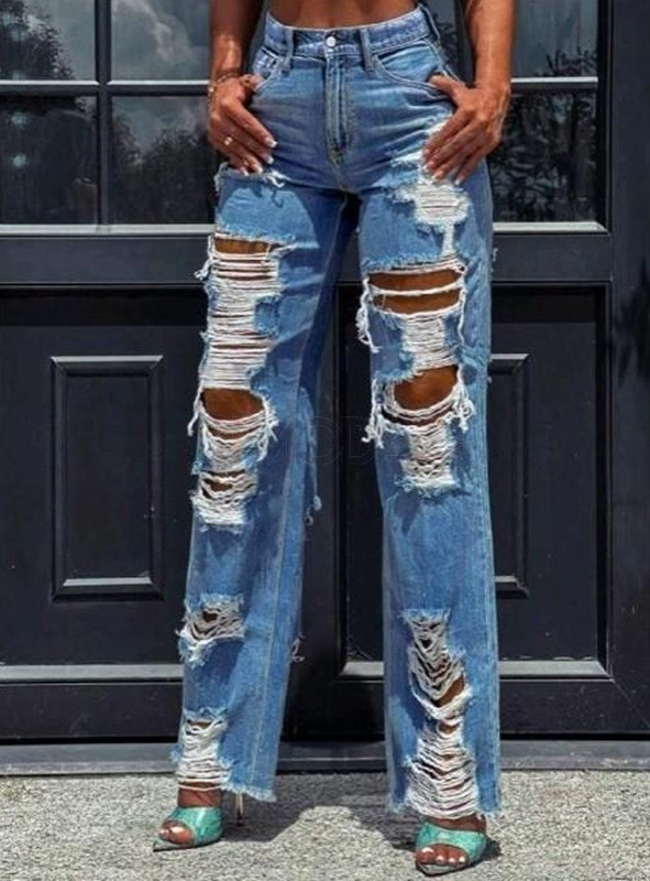 Modré potrhané rifle-302630-33