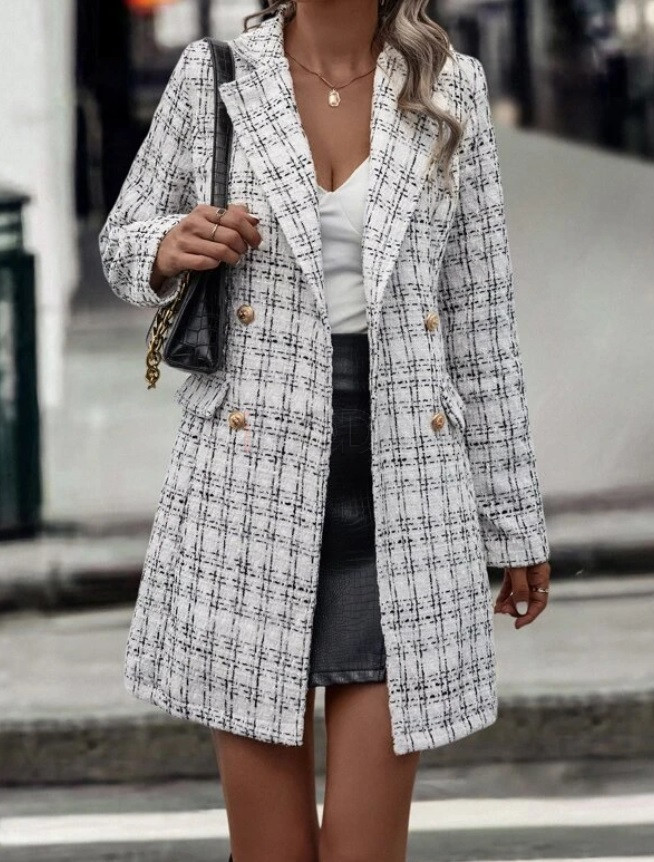 Bielo-čierne predĺžené sako-295248-33