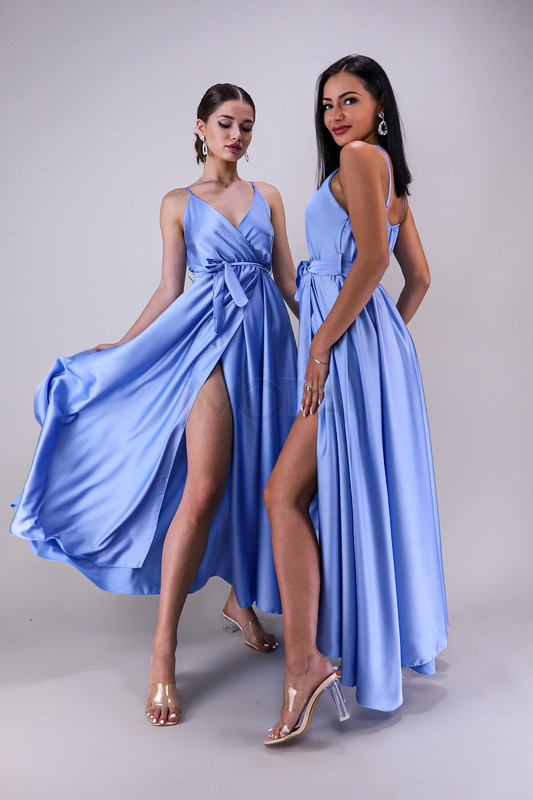 Modré dlhé saténové šaty-266375-33