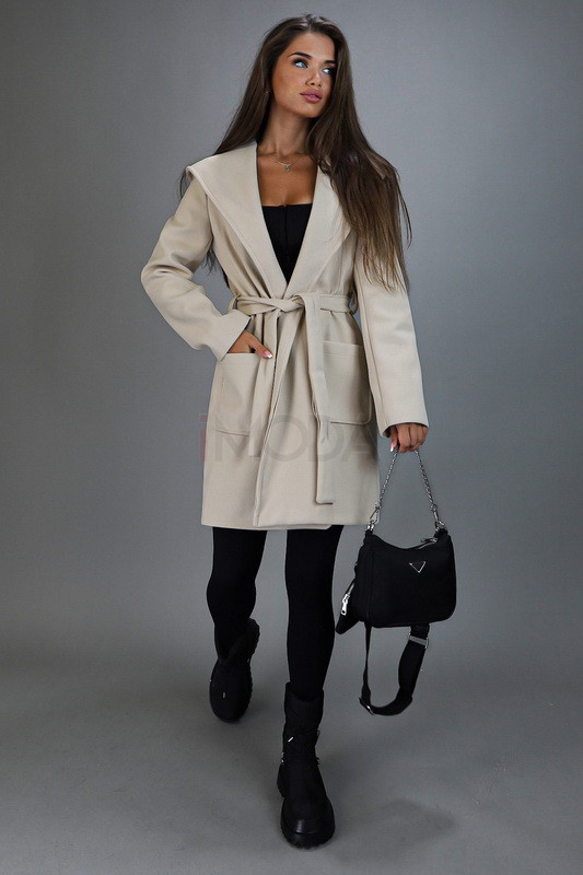 Béžový kabát s kapucňou-275458-35
