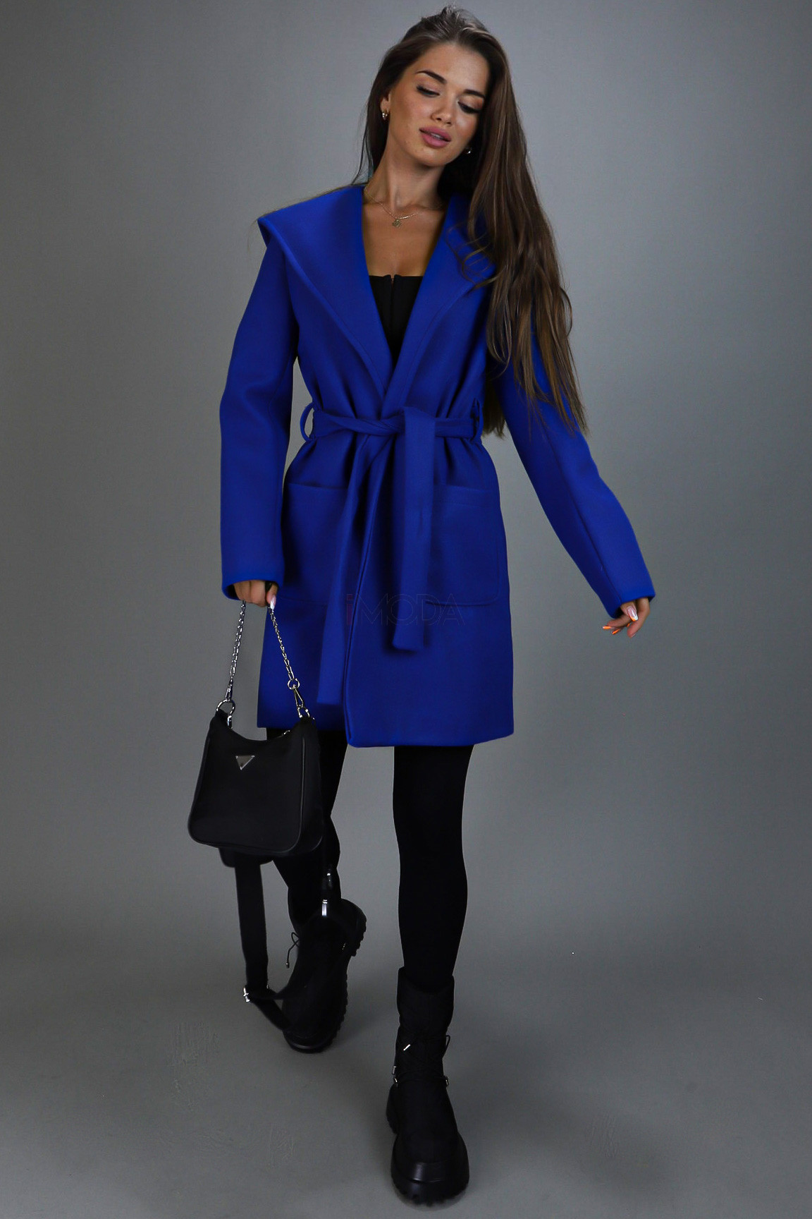 Modrý kabát s kapucňou-275409-33