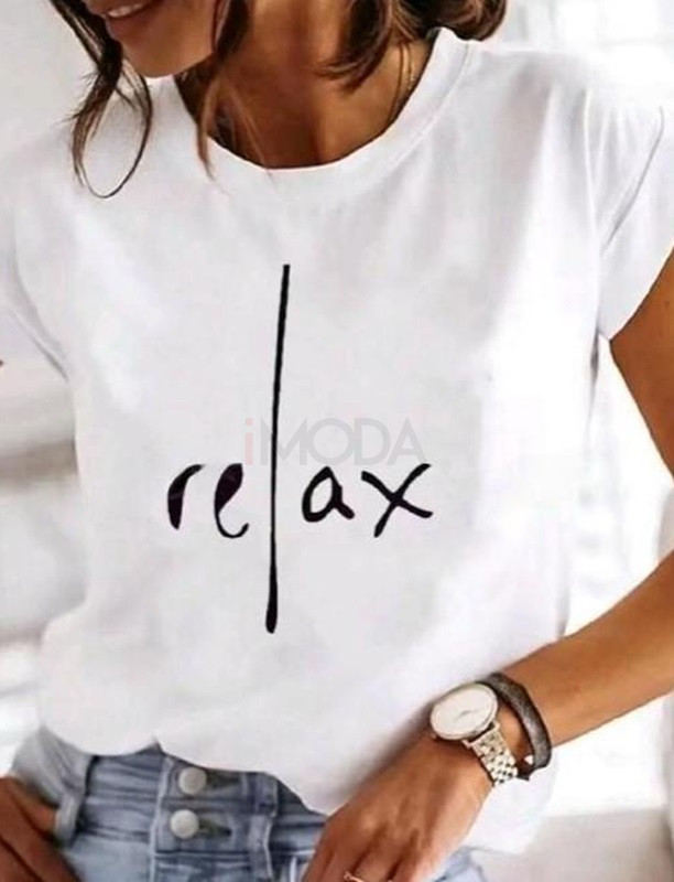 Biele tričko RELAX-302752-32