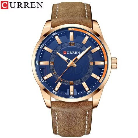 Pánske hodinky s koženým remienkom-317084-310