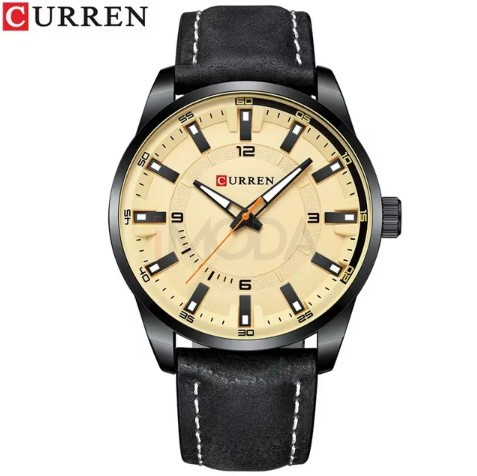 Pánske hodinky s koženým remienkom-317081-37