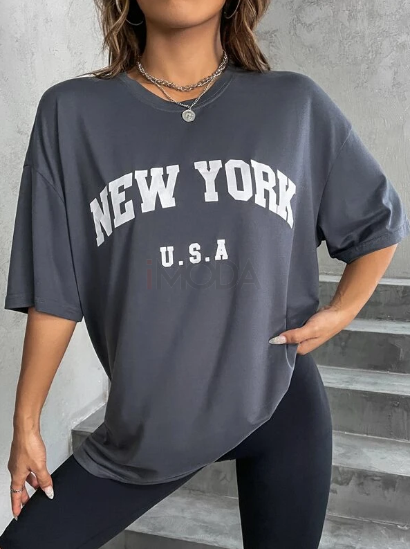 Sivé tričko NEW YORK-280667-312