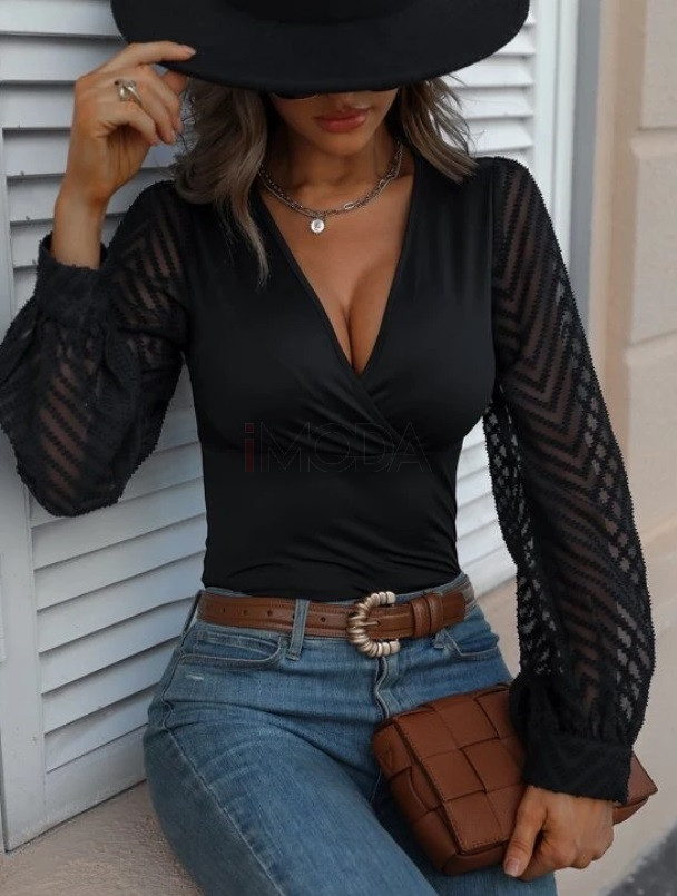 Čierne top s dlhým rukávom-291333-32