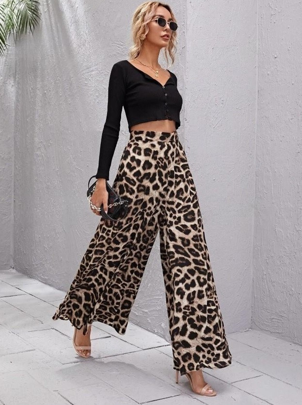 Široké nohavice s leopardím vzorom-303282-31