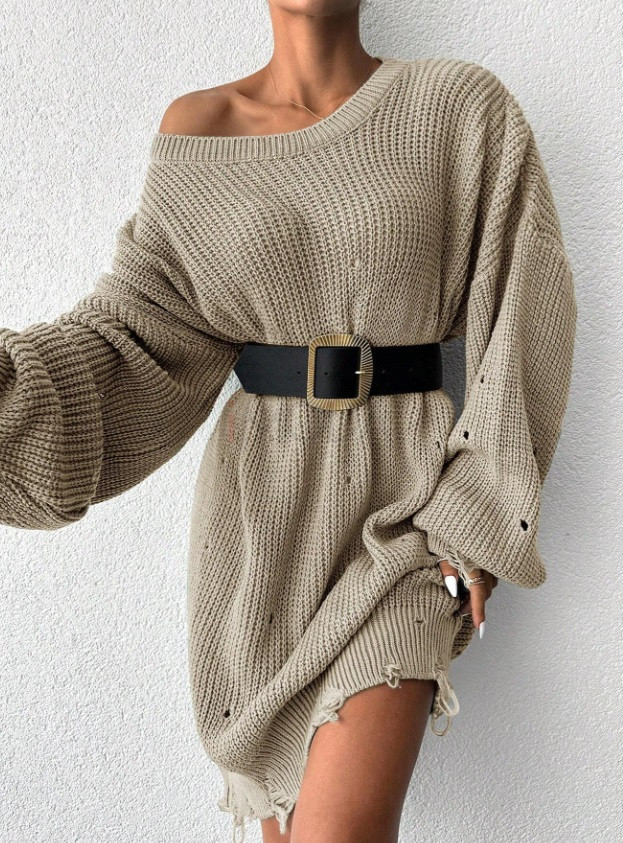 Béžové pletené šaty-309256-32