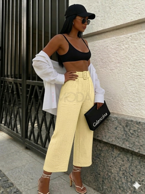 Žlté mušelínové nohavice-326319-31