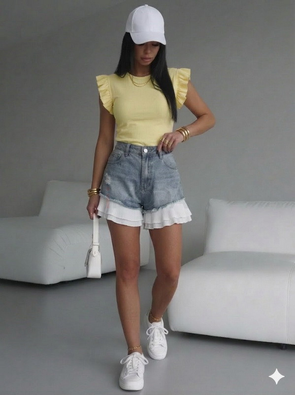 Žlté tričko s volánom-326324-32