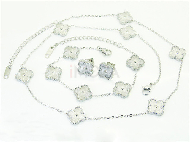 Dámska oceľová súprava kvetinka Olivia-318221-31