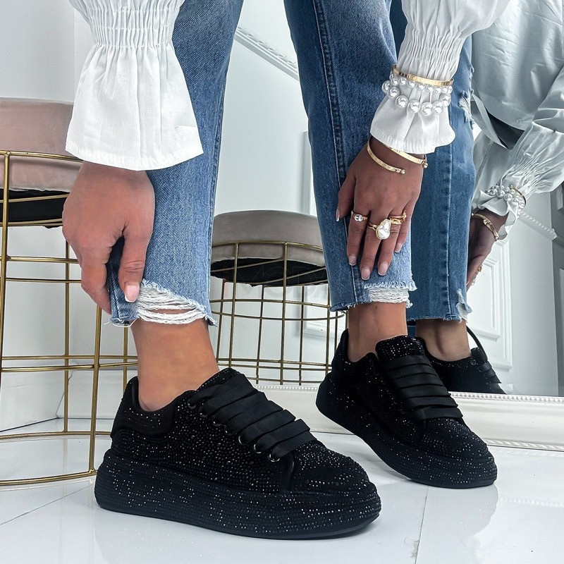 Čierne trblietavé tenisky-326065-32