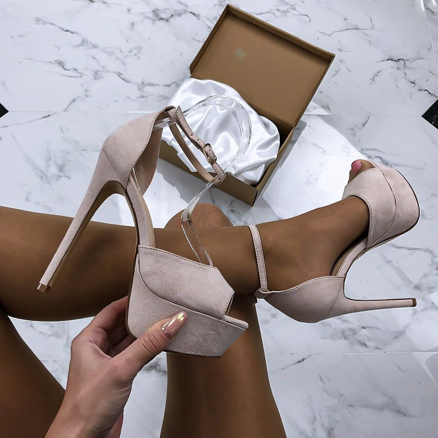 Béžové sandálky na platforme-225666-33