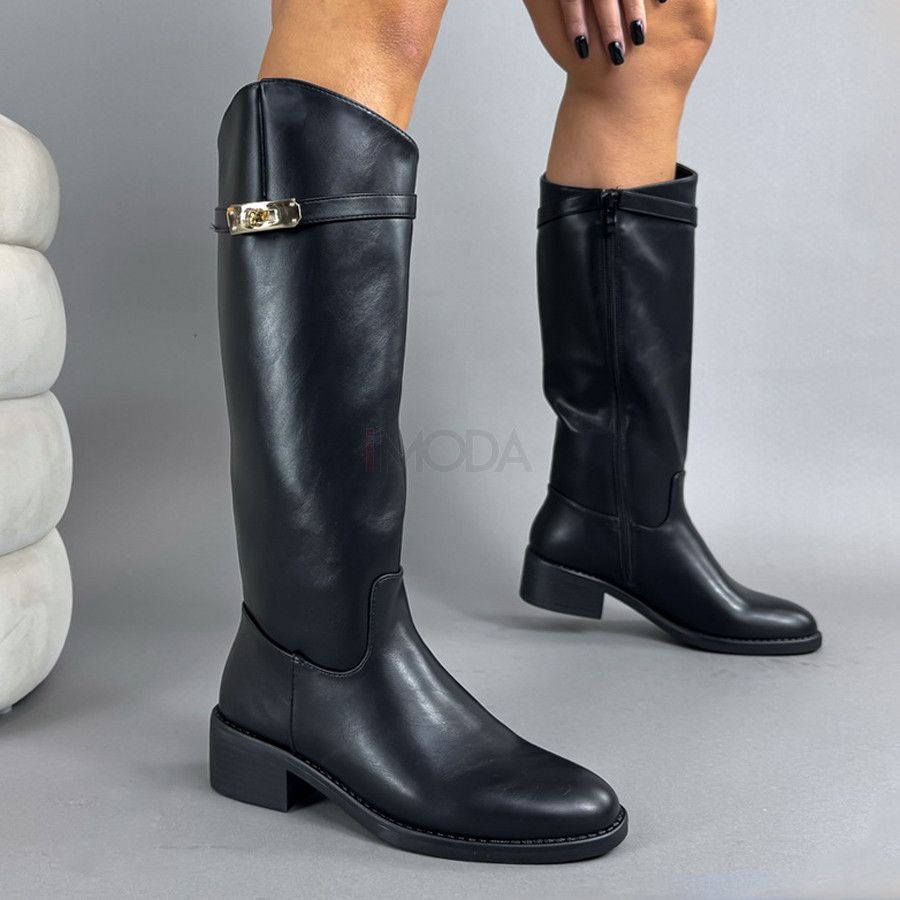 Čierne vysoké čižmy-323472-34