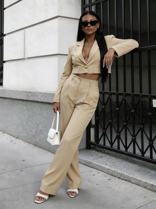 Béžový nohavicový komplet-326584-34