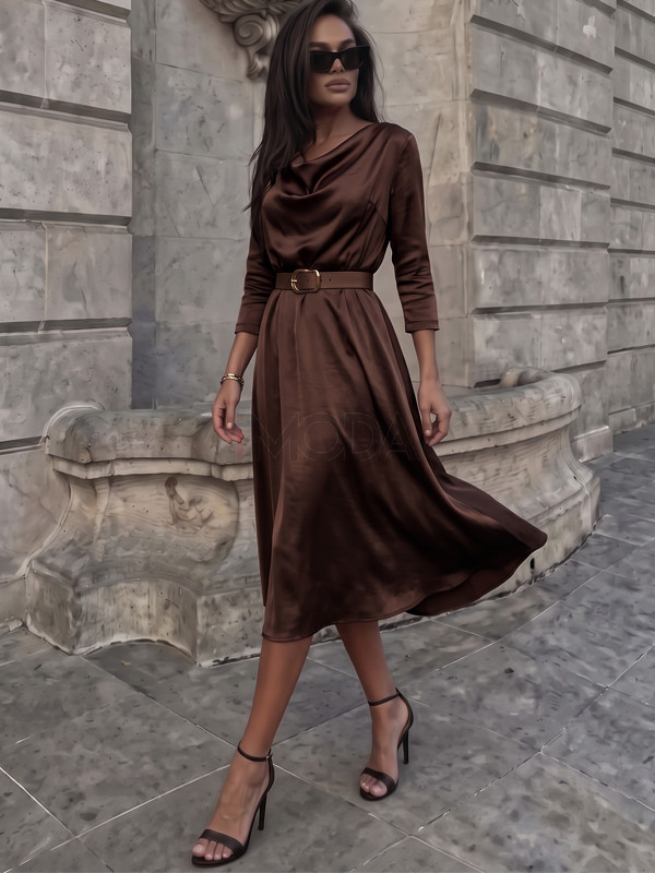 CHOCCO Midi šaty s opaskom-330352-32