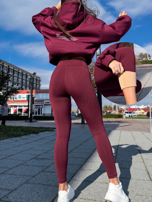 Bordové zateplené legíny-330953-31