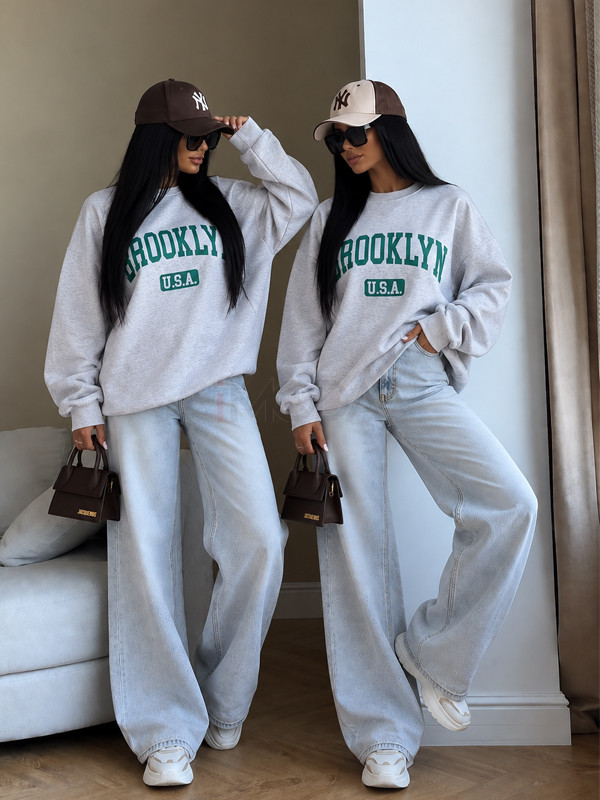 Sivá mikina BROOKLYN-308356-34