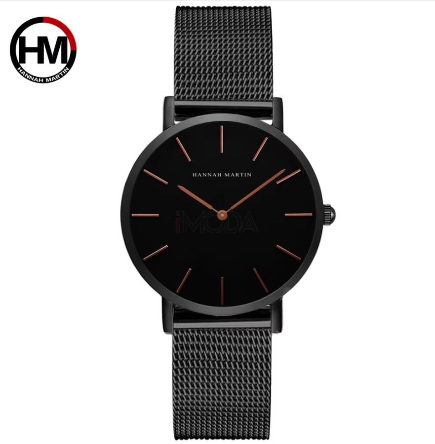 Dámske kovové hodinky čierne-311518-35