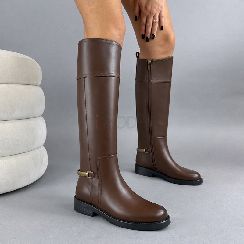 Hnedé vysoké čižmy-323454-314