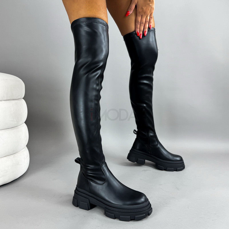 Čierne vysoké čižmy-310299-37