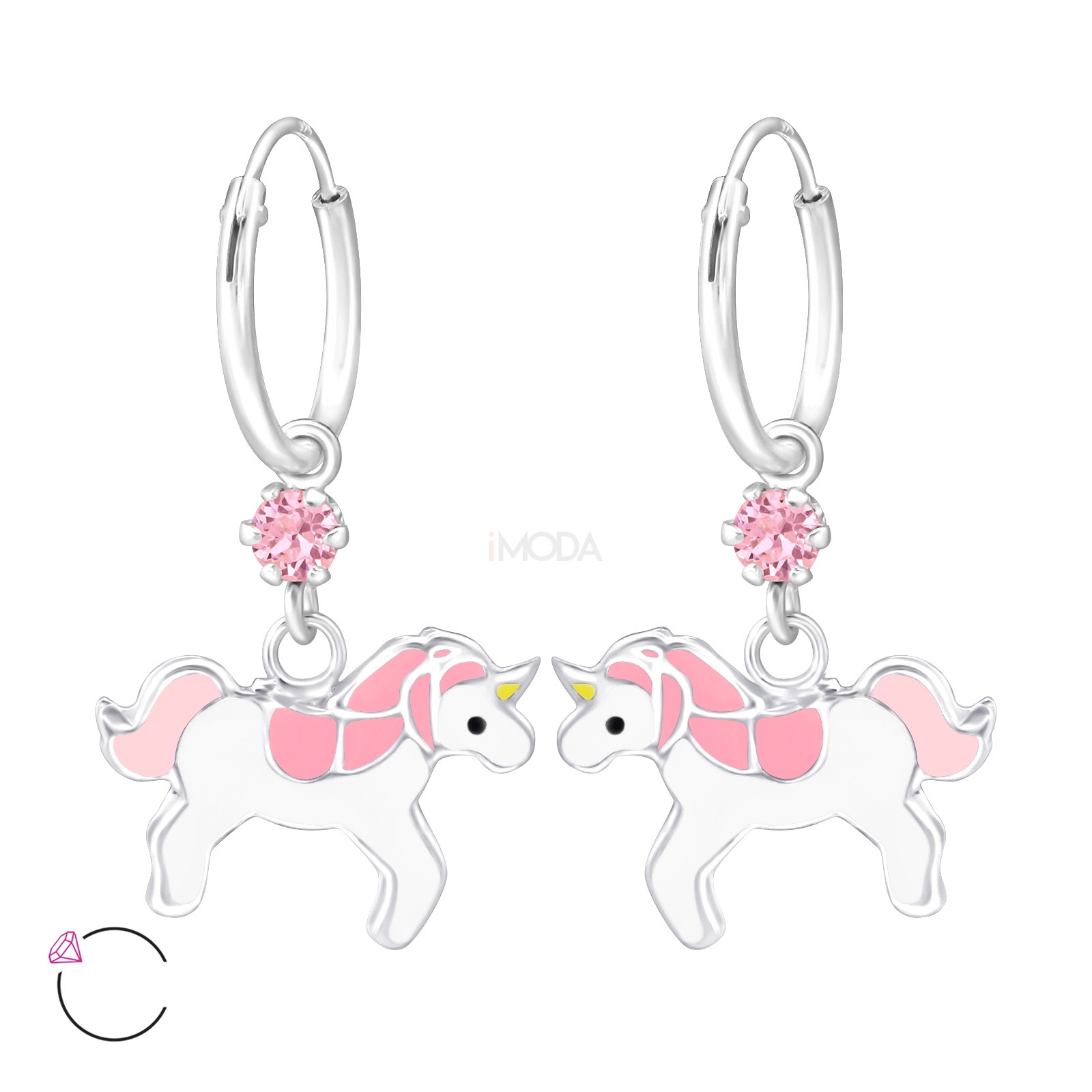 Detské strieborné náušnice