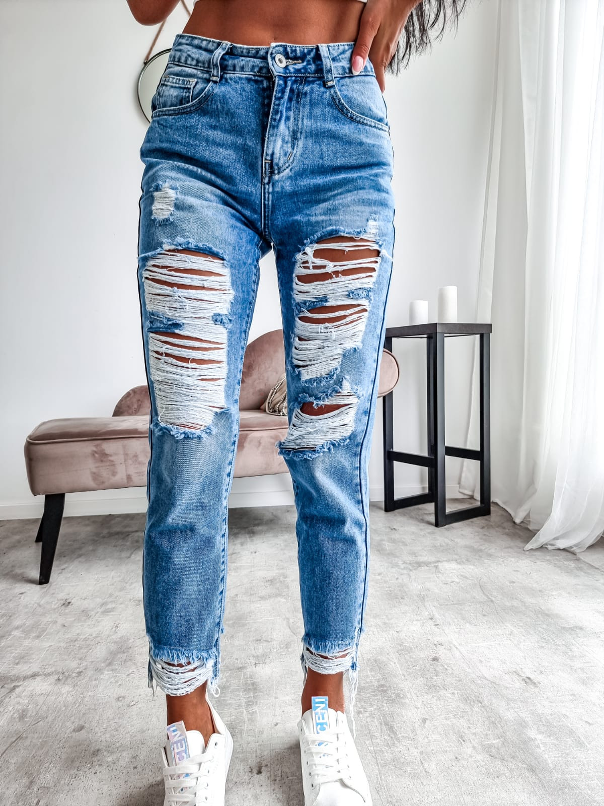 Modré potrhané rifle-259973-34