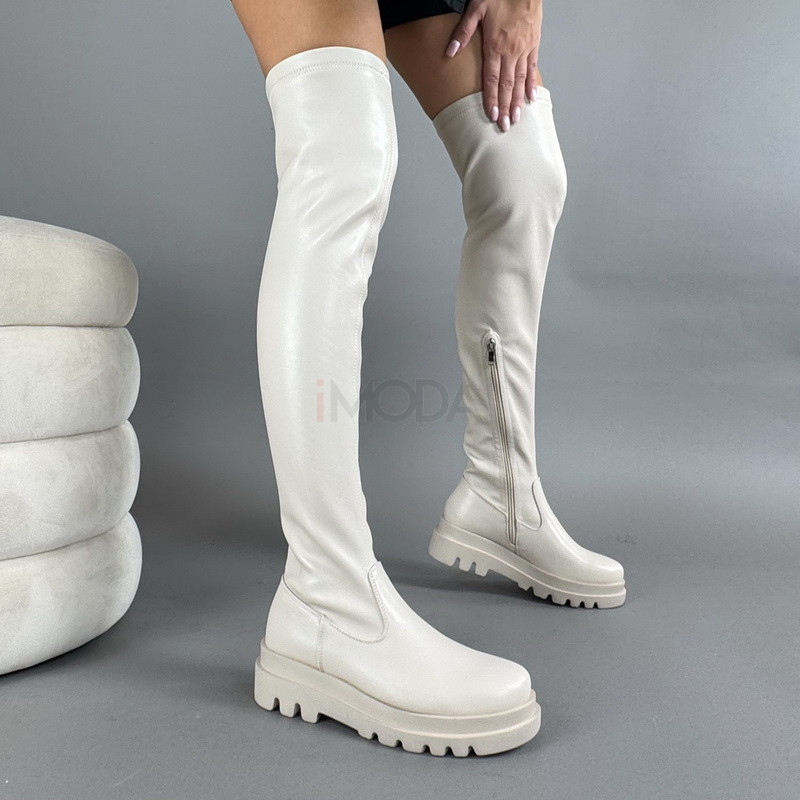 Béžové vysoké čižmy-323291-39